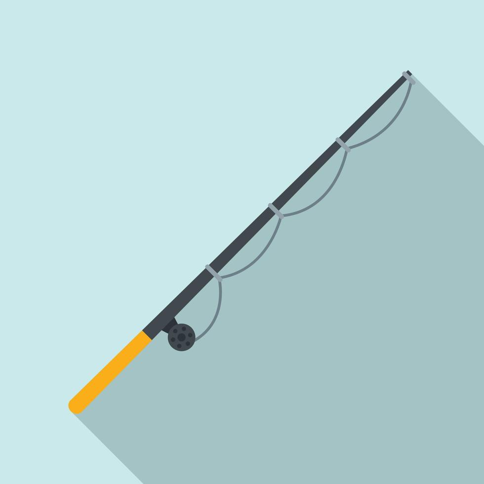 Fishing rod extreme icon, flat style vector