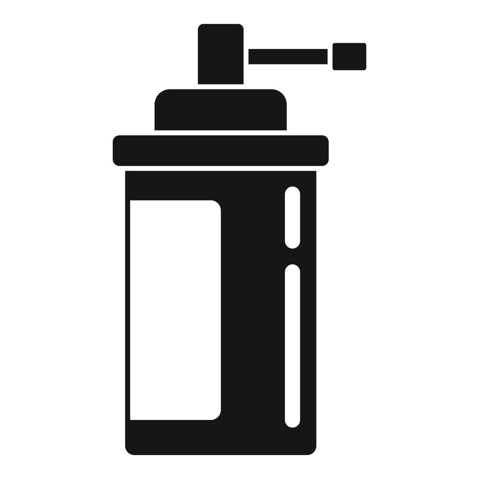 icono de botella de spray de homeopatía, estilo simple vector