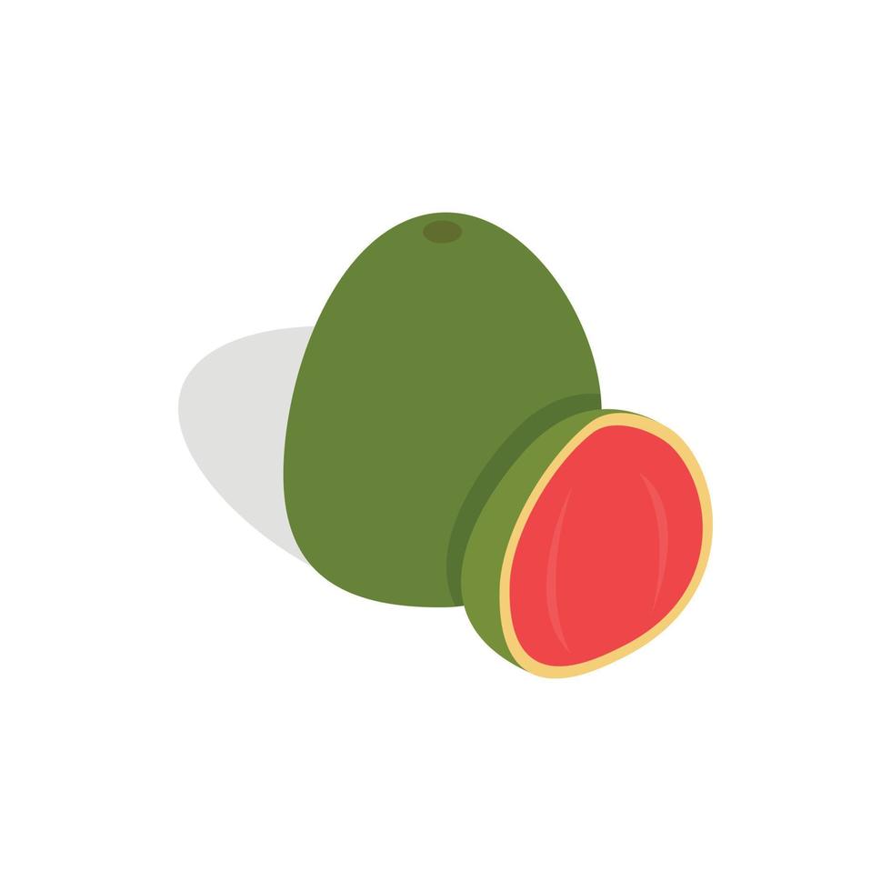 icono de fruta de guayaba, estilo 3d isométrico vector