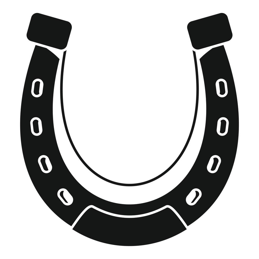 Horseshoe icon, simple style vector