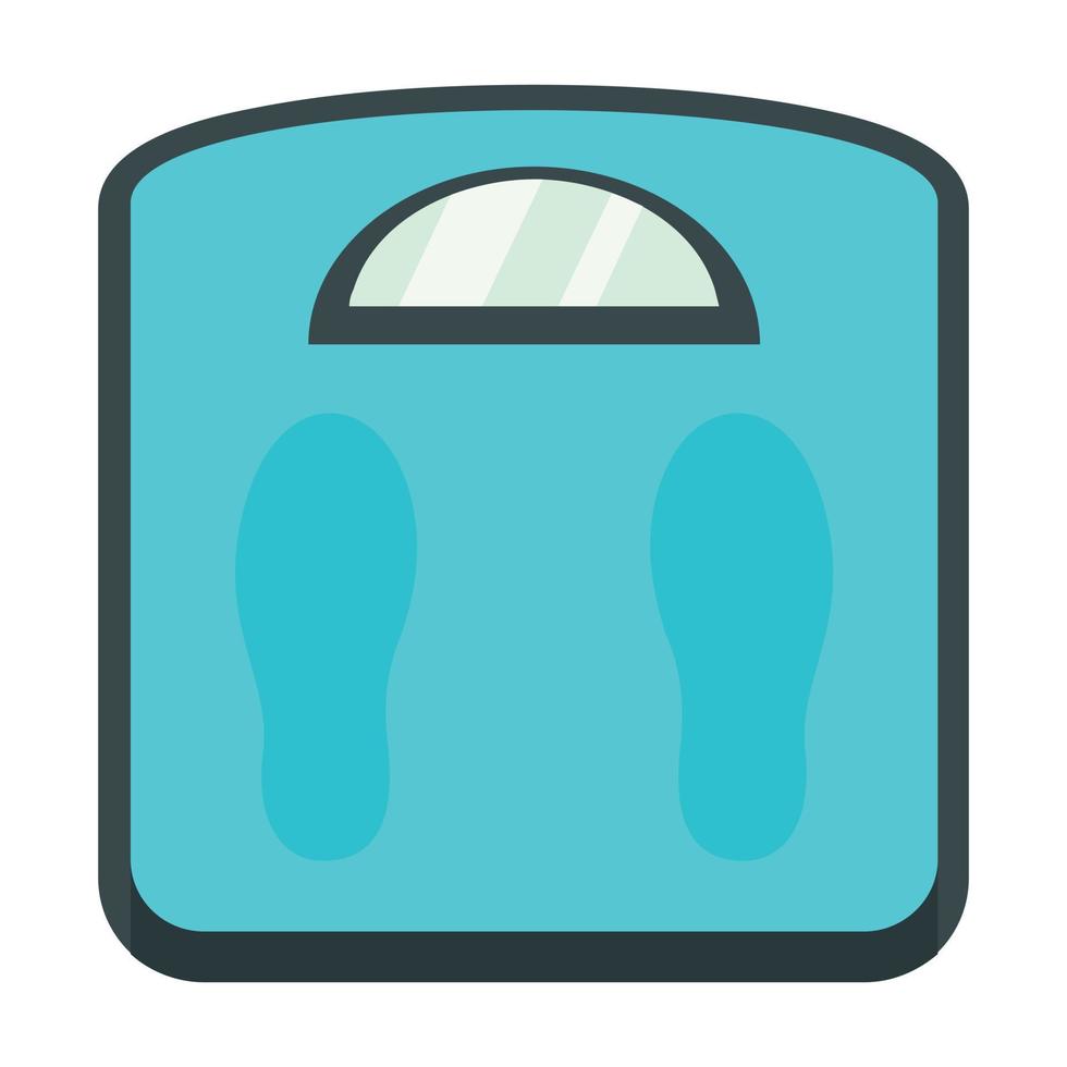 Weight scales icon, flat style vector