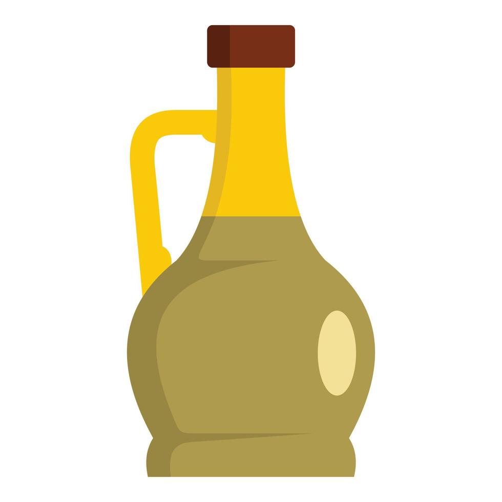 icono de botella de vidrio, tipo plano vector