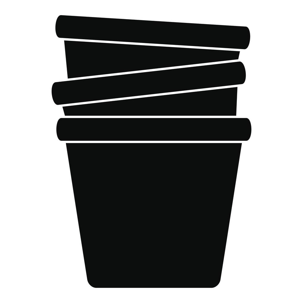 Flowerpots icon, simple style vector