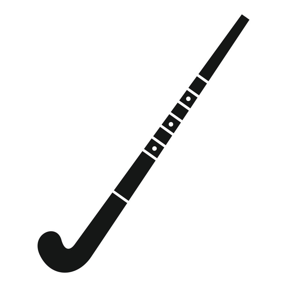 icono de palo de hockey sobre césped, estilo simple vector