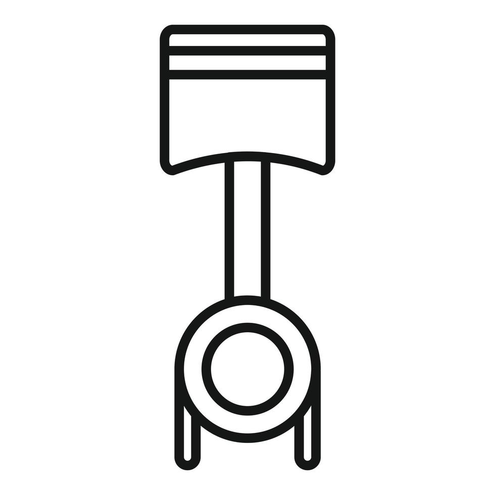 Car engine piston icon, outline style vector
