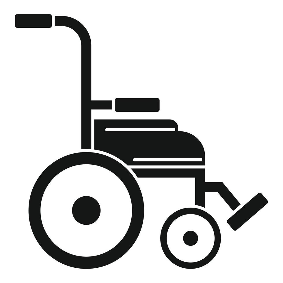 icono de silla de ruedas de seguridad, estilo simple vector