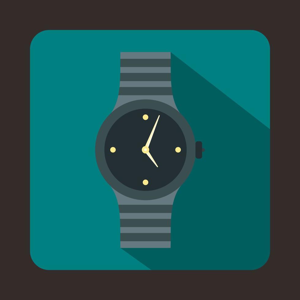 Watch icon, flat style vector