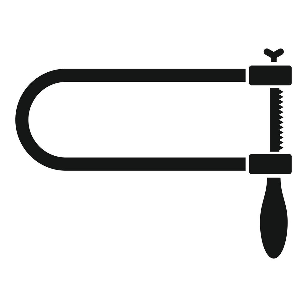 Coping saw icon, simple style vector