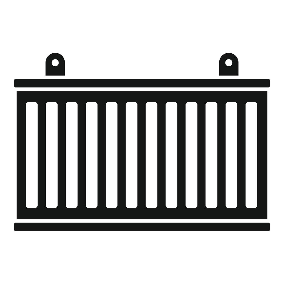 Storage cargo box icon, simple style vector