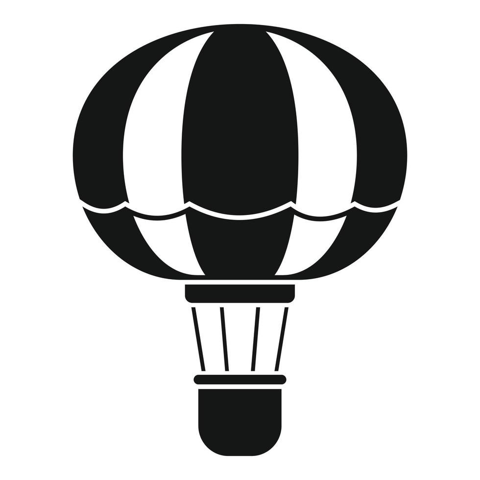 icono de globo de aire de vuelo, estilo simple vector