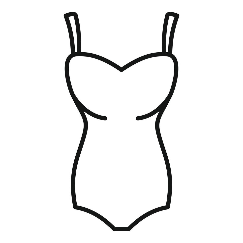 Collection swimsuit icon, outline style vector