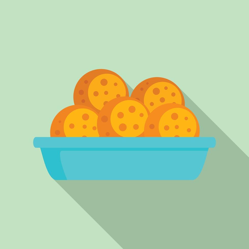 Mexican cookie icon, flat style vector
