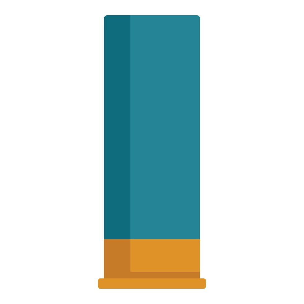 Shotgun blue cartridge icon, flat style vector