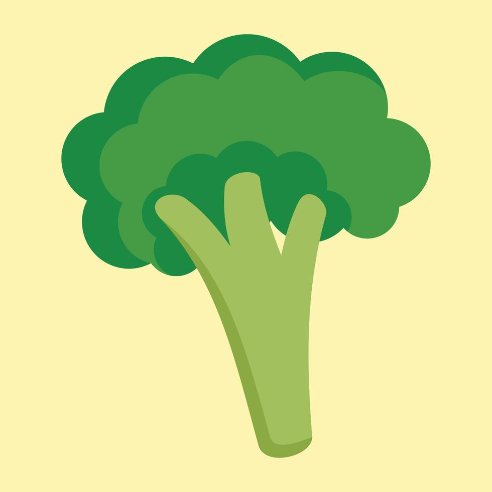 Broccoli icon, flat style vector