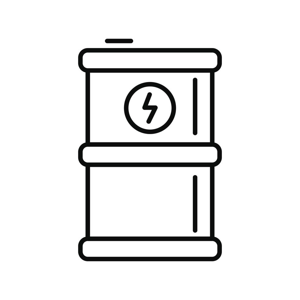 Energy barrel icon, outline style vector