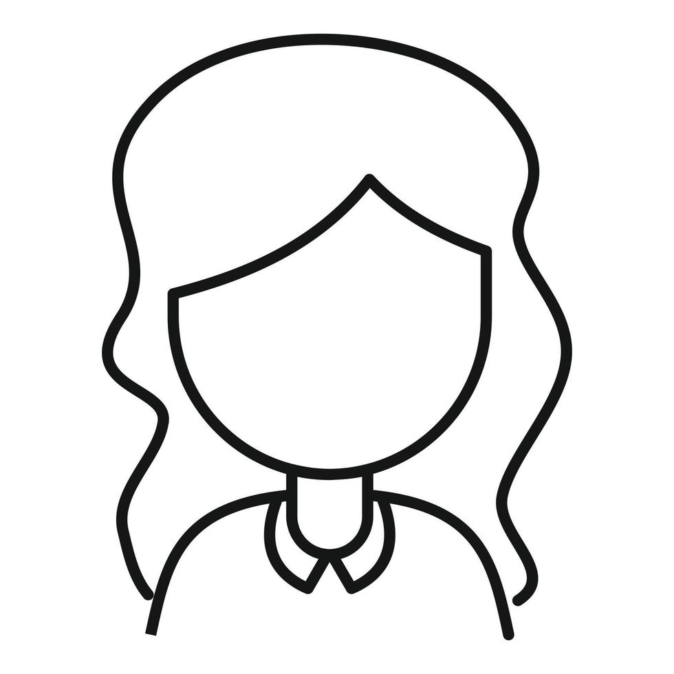 Woman tutor icon, outline style vector