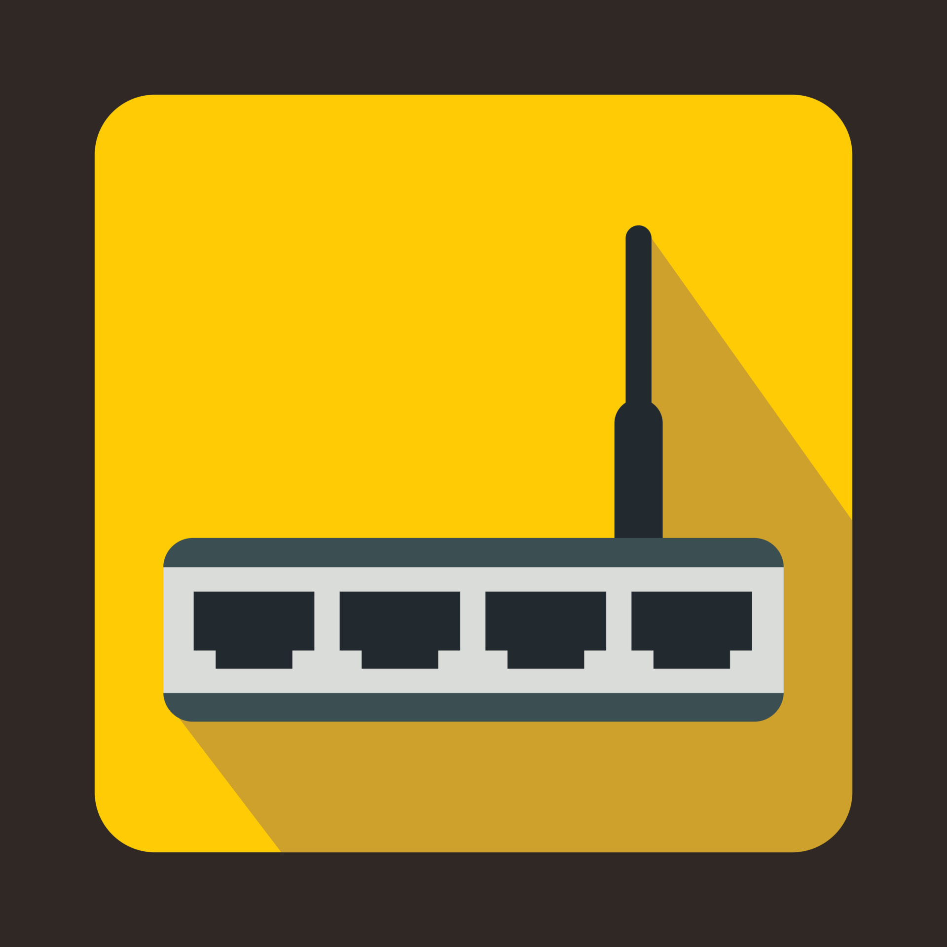 Router icon in flat style 14587966 Vector Art at Vecteezy