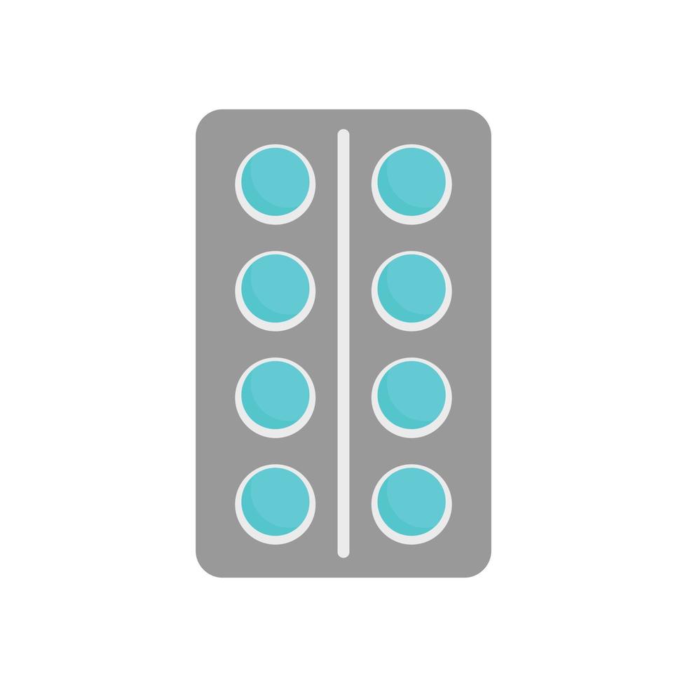 Pack of pills icon, flat style vector