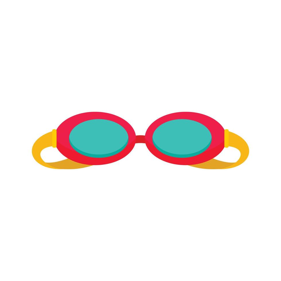 Swim glasses icon, flat style vector