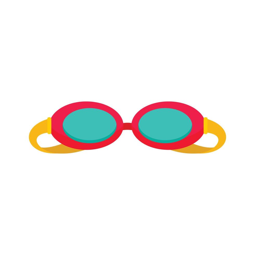 Swim glasses icon, flat style vector