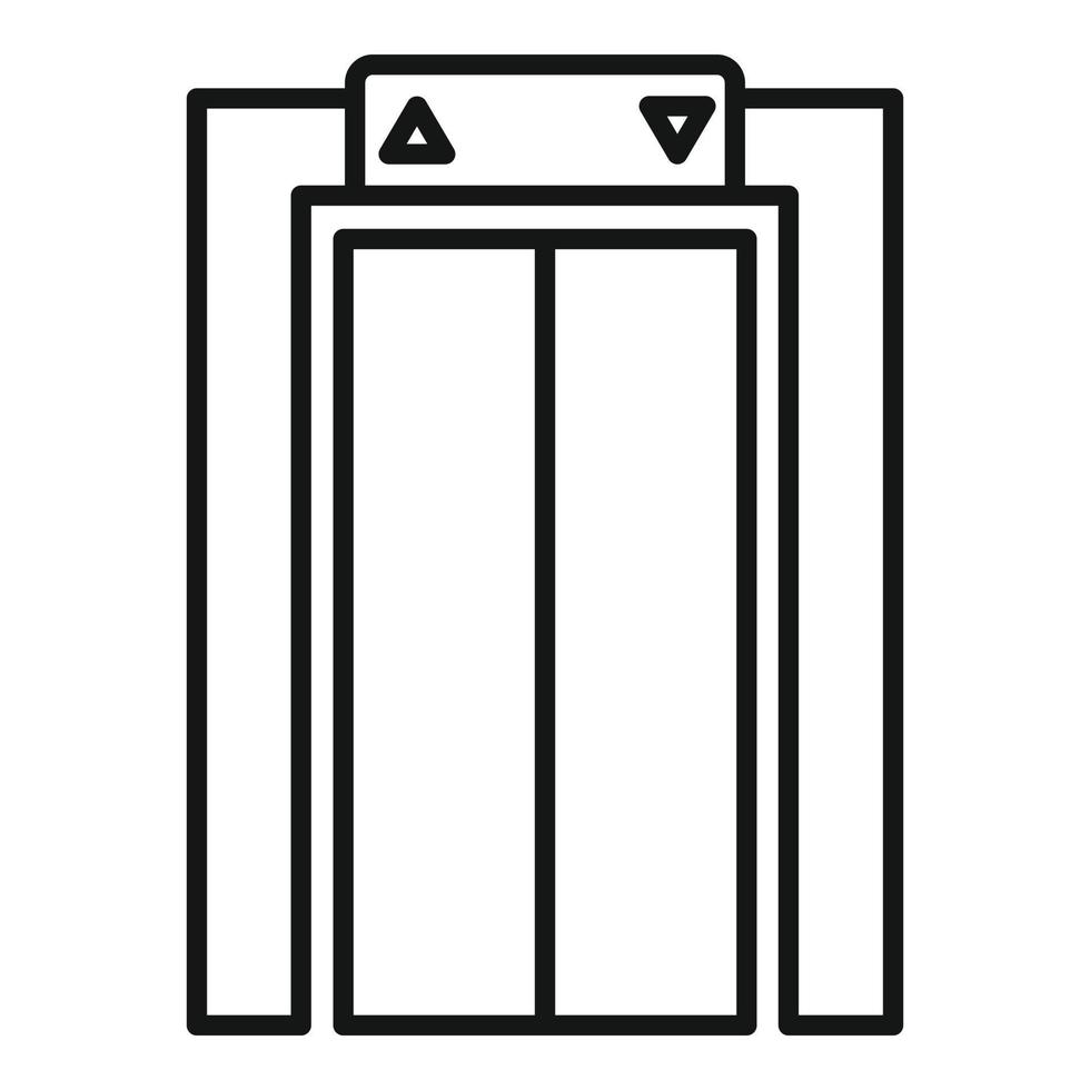 Architecture elevator icon, outline style vector