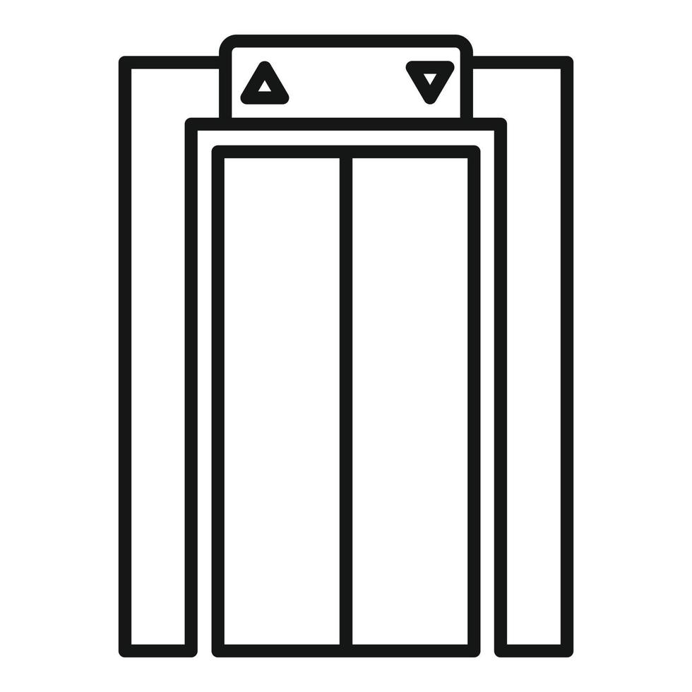 Architecture elevator icon, outline style vector