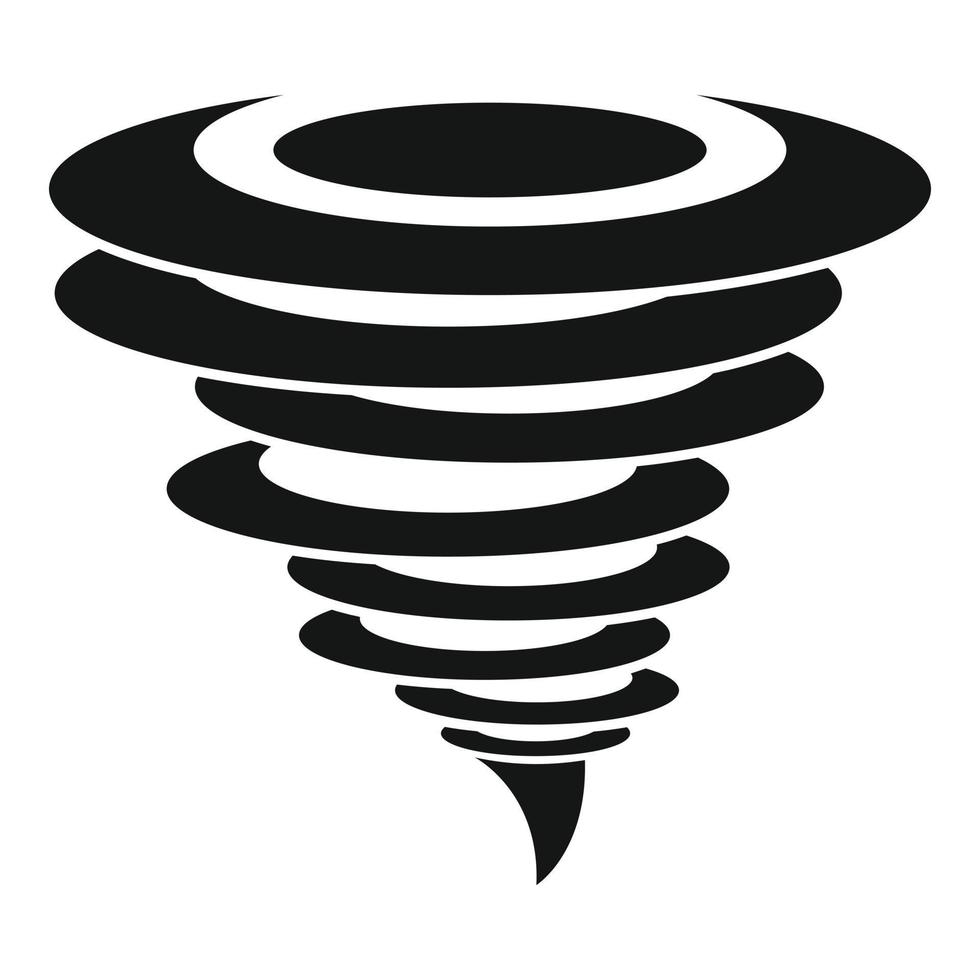 Climate tornado icon, simple style vector