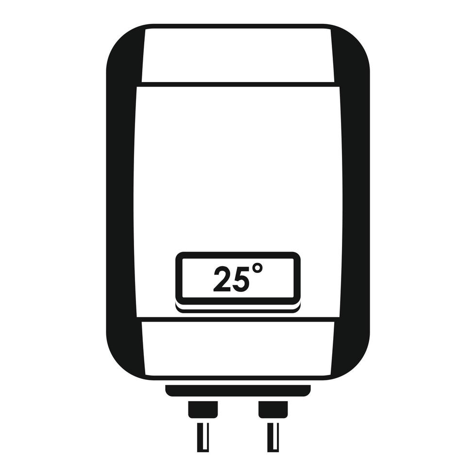 icono de caldera de panel digital, estilo simple vector