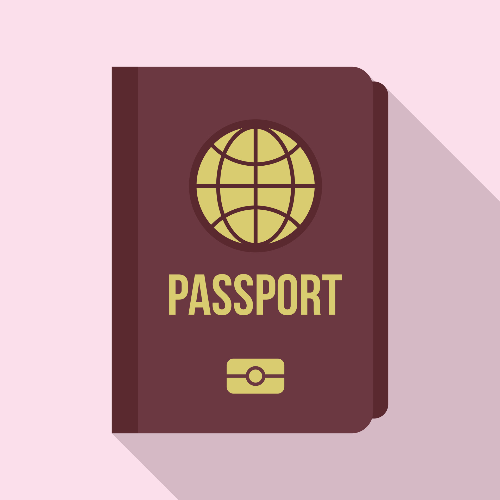 International passport icon, flat style 14588031 Vector Art at Vecteezy