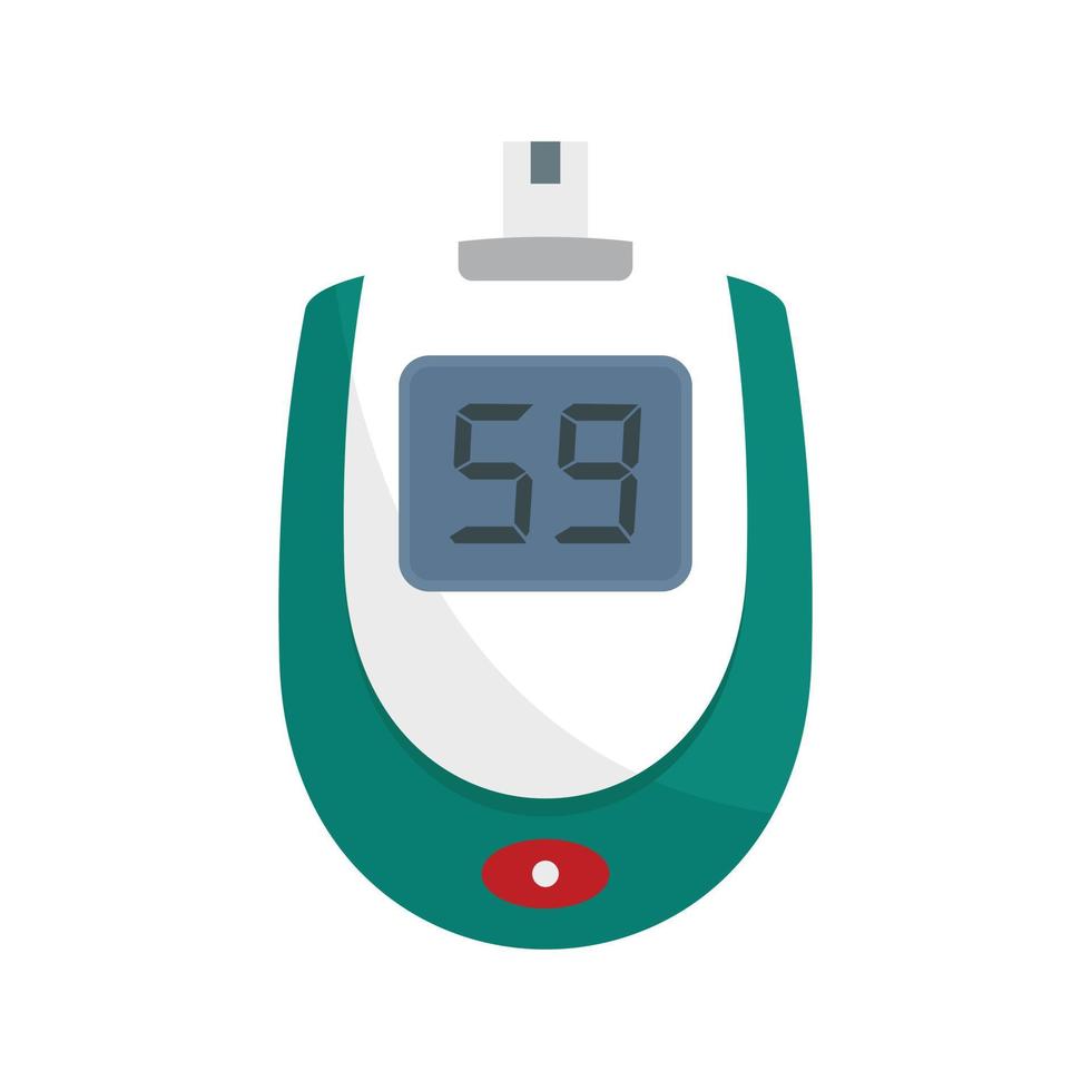 Blood glucose level icon, flat style vector