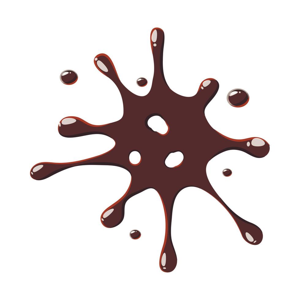Spot of dark chocolate icon vector
