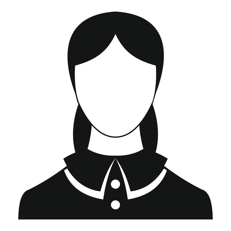 New female avatar icon vector simple