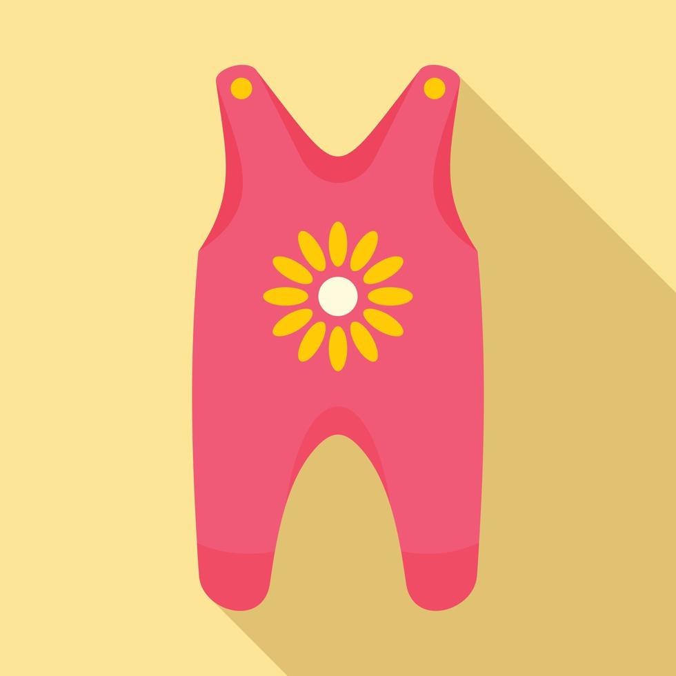 Baby clothes icon, flat style vector