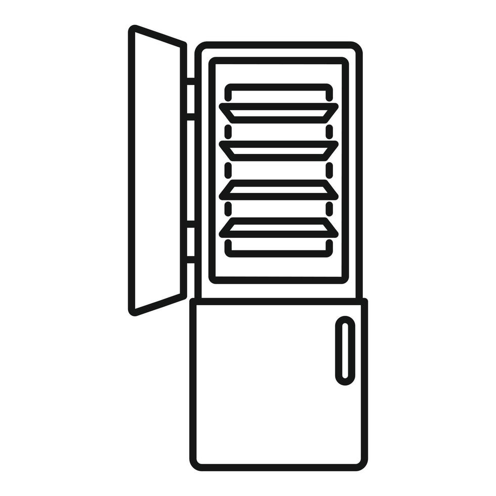 House fridge icon, outline style vector