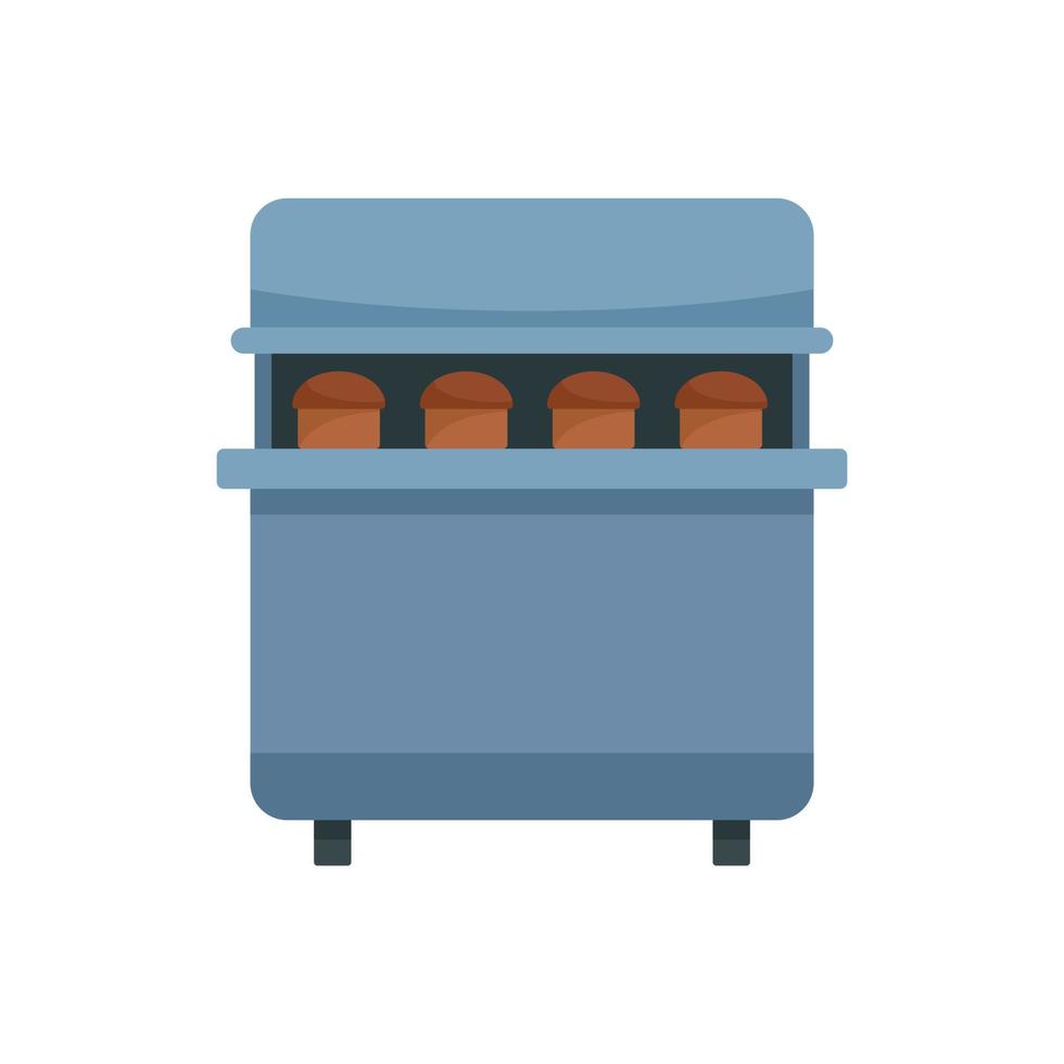 Bakery factory icon, flat style vector