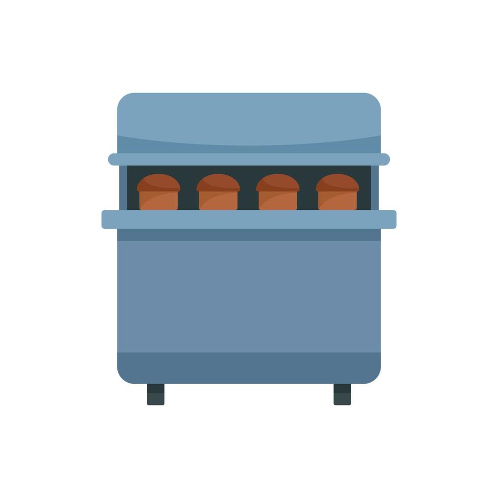 Bakery factory icon, flat style vector