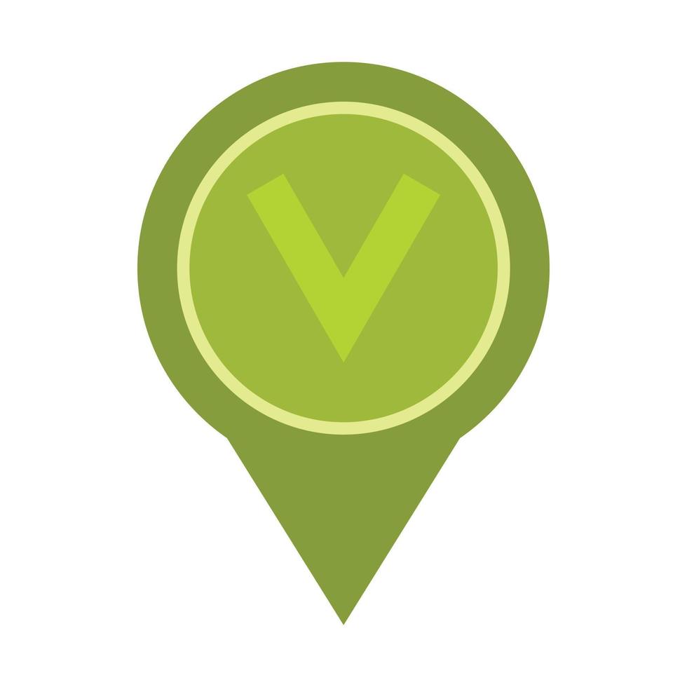 Button checkbox icon, flat style vector