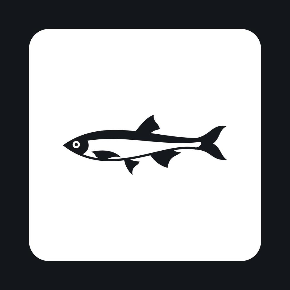 Herring icon, simple style vector