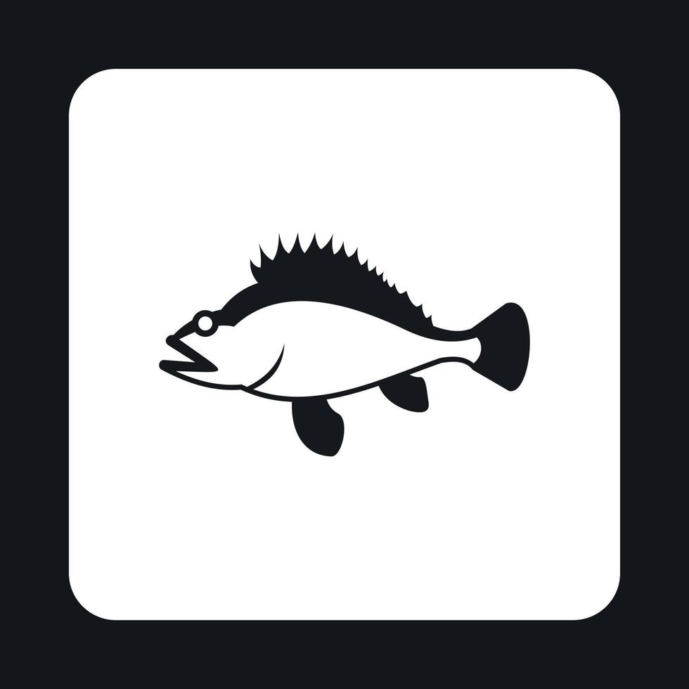 Ruff icon, simple style vector