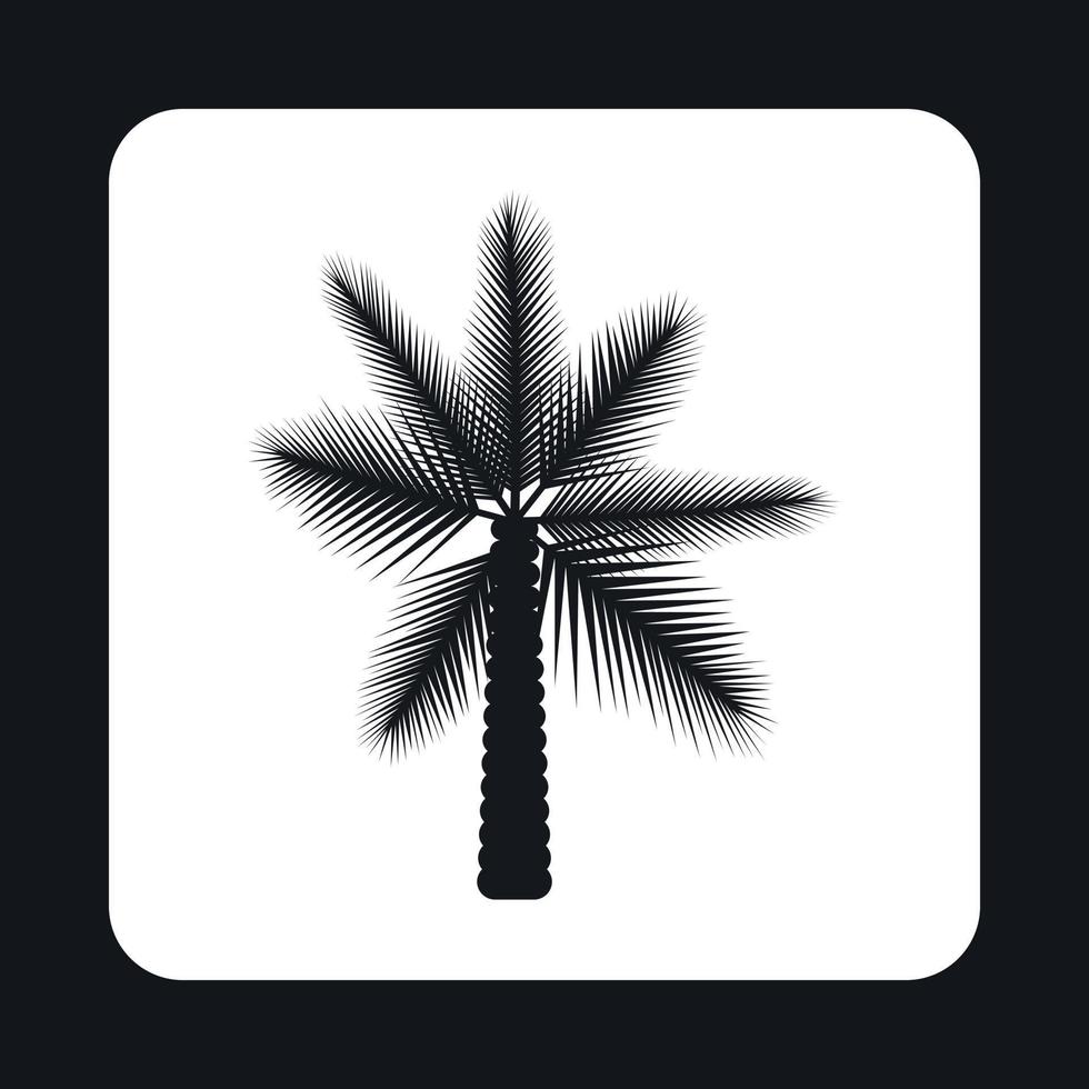 icono de palmera datilera, estilo simple vector