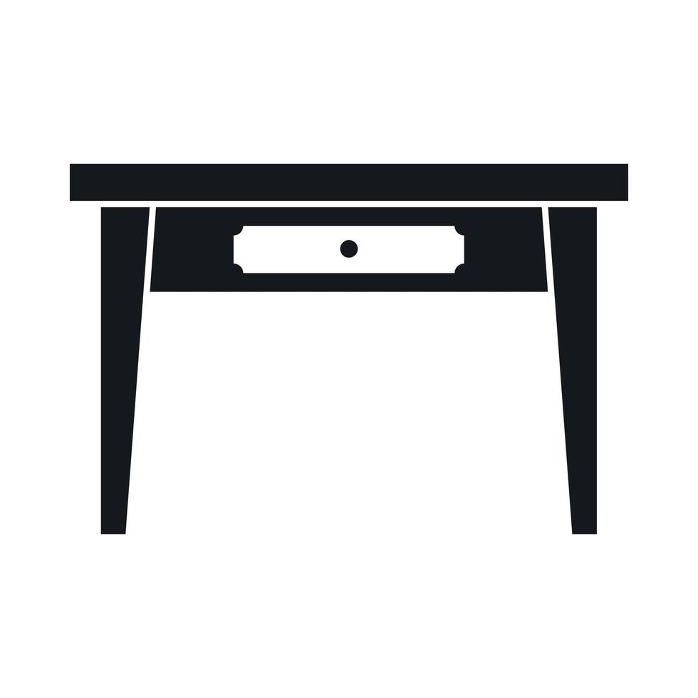 icono de mesa de madera, estilo simple vector