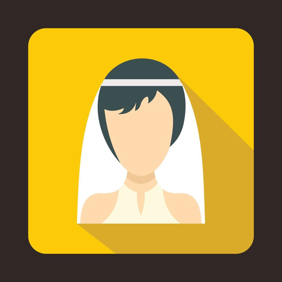 Bride icon in flat style vector