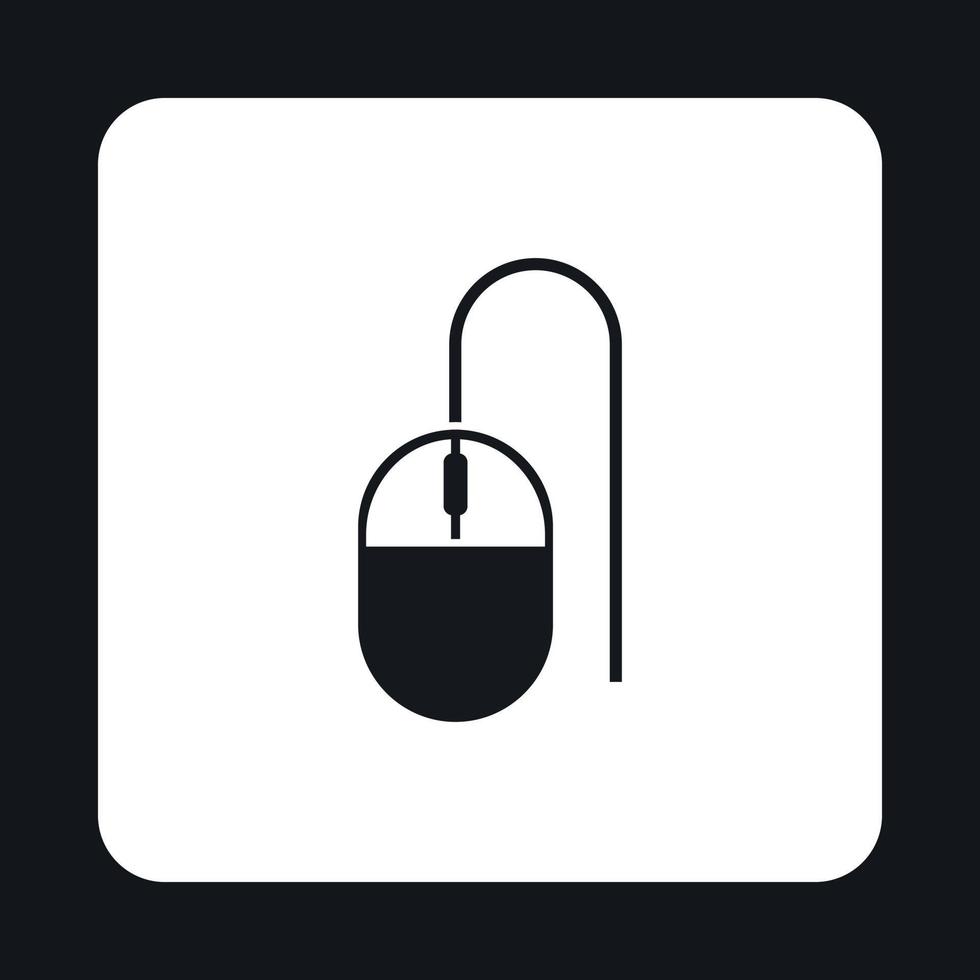 Mouse of computer icon, simple style vector