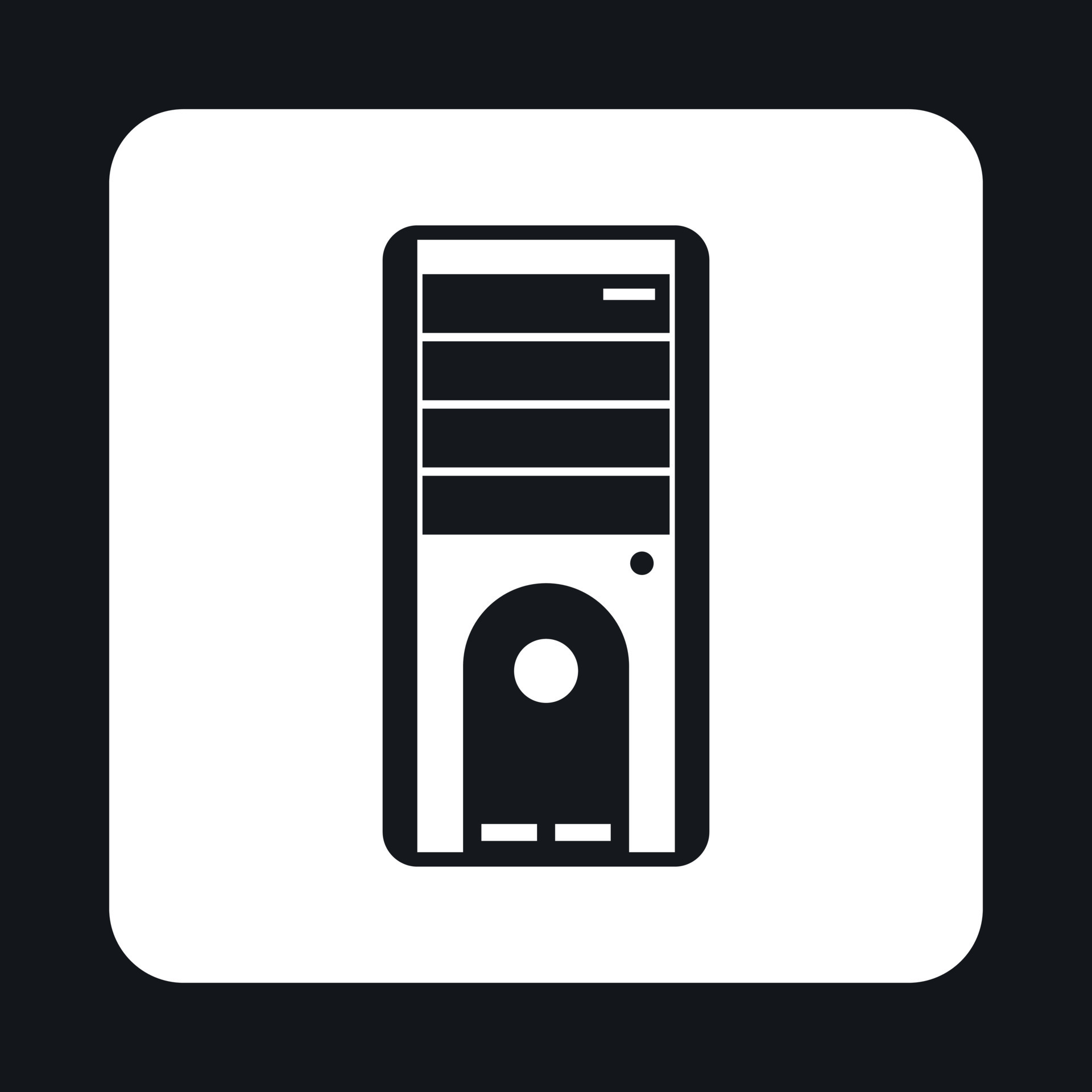 System unit of a computer icon, simple style 14588257 Vector Art at Vecteezy