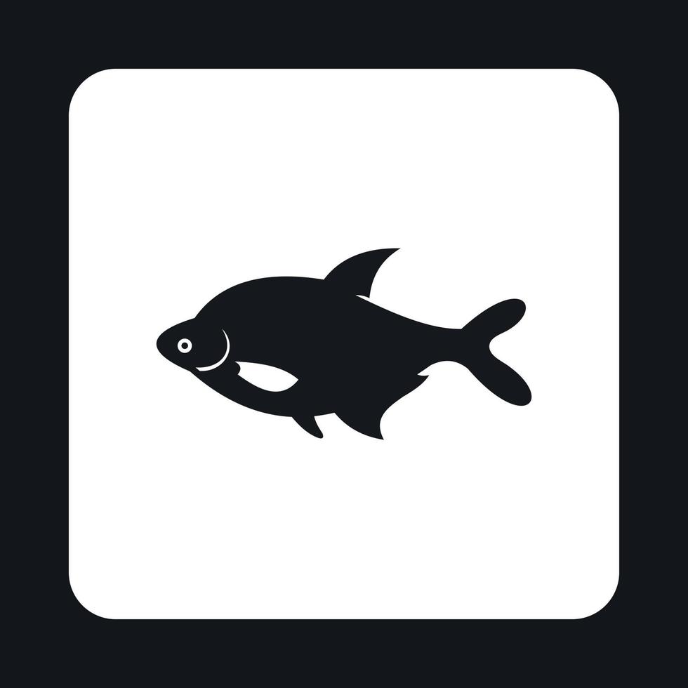 icono de pescado, estilo simple vector