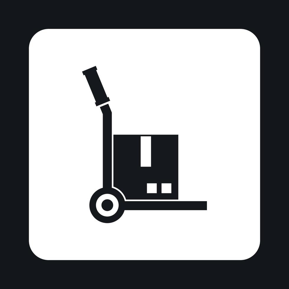 Truck with cargo icon, simple style vector