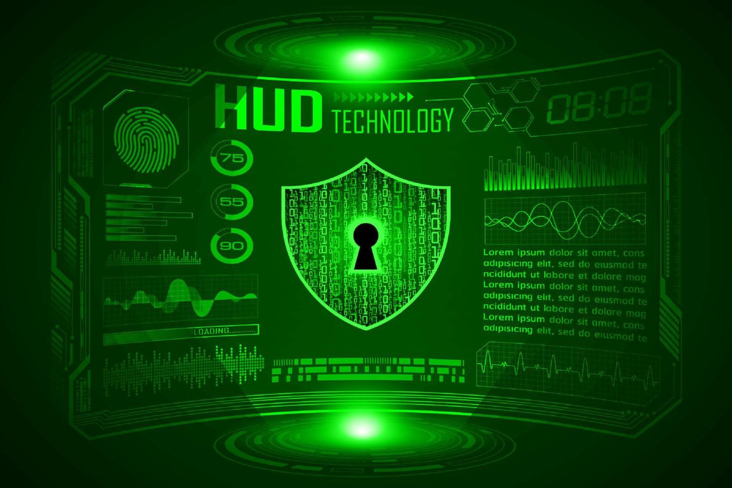 Modern HUD Technology Screen Background vector