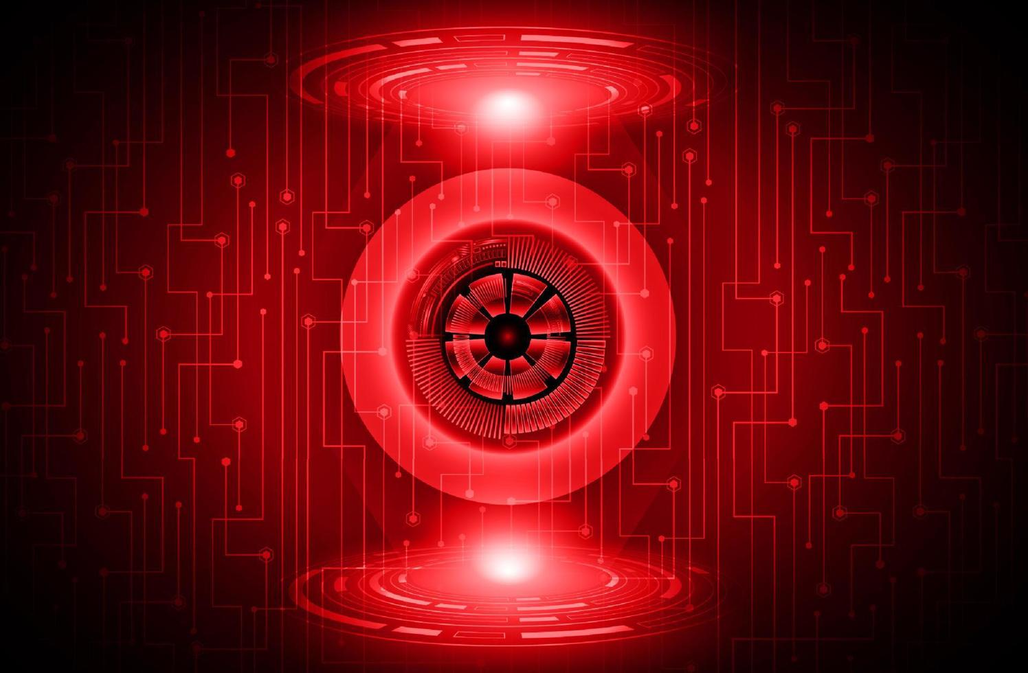 Modern eye Holograph on Technology Background vector