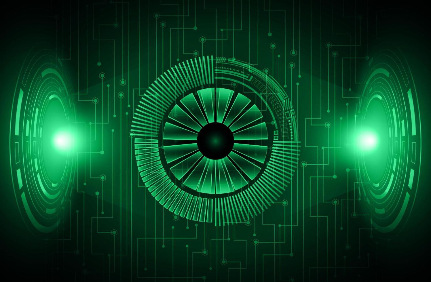 Modern eye Holograph on Technology Background vector