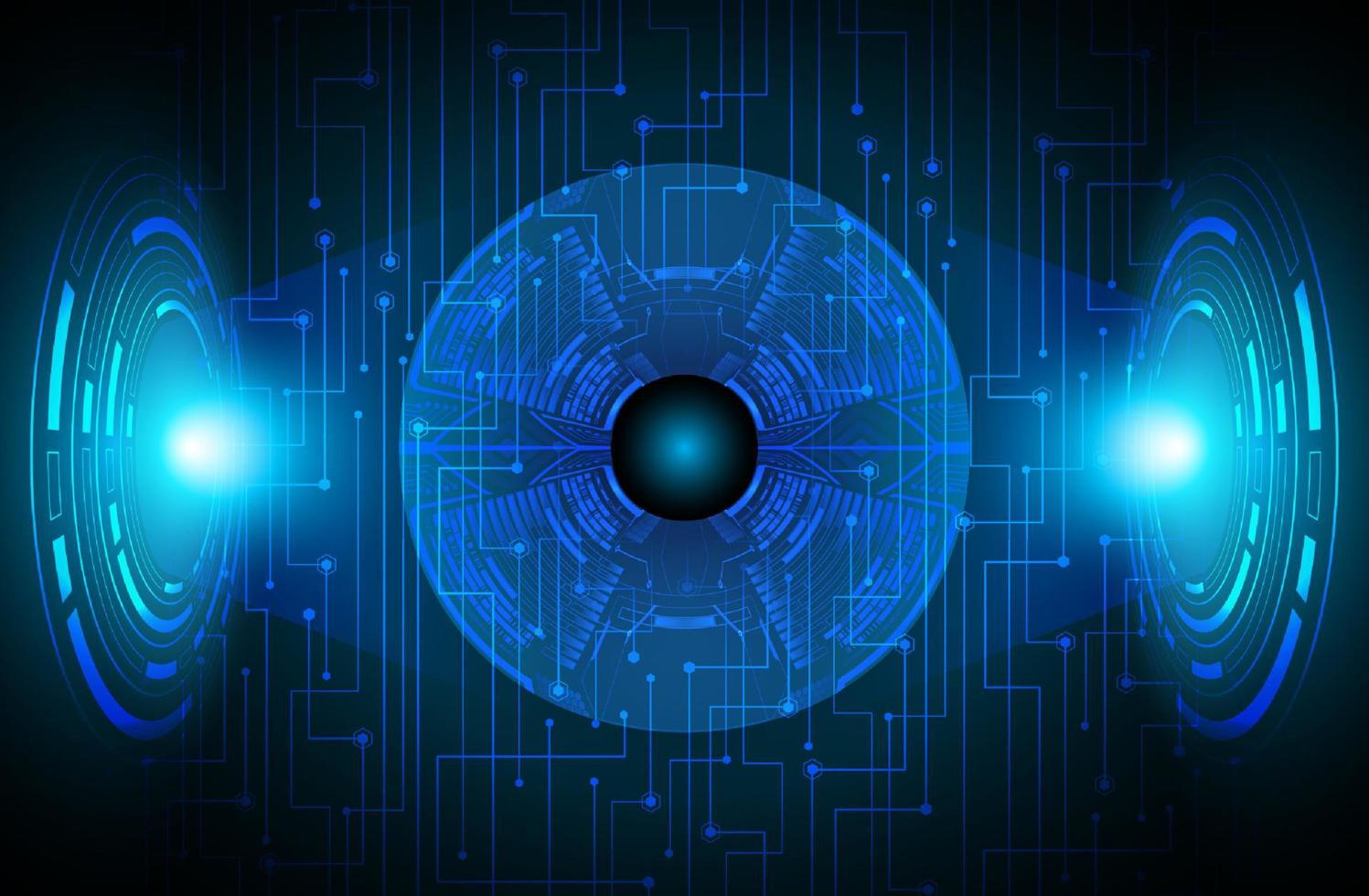 Modern Eye Holograph on Technology Background vector
